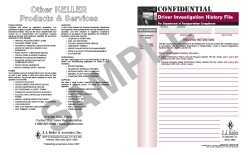 Confidential Driver Investigation History File Packet 860-F-P