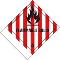 HazMat Label Class 4 Division 4.1 Flammable Solid Roll of 500 7-HML-R
