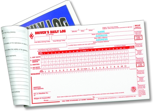 2-In-1 Driver's Daily Log Book w/Detailed DVIR, 3-Ply, w/Carbon, No Recap -  Personalized